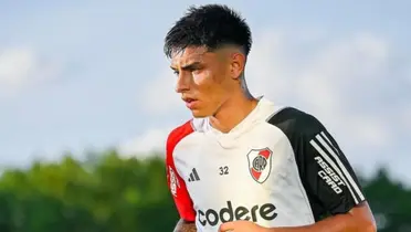 Agustín Ruberto entrenando en River