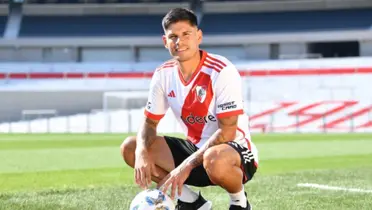 Agustín Sant´Anna en su presentación en River.