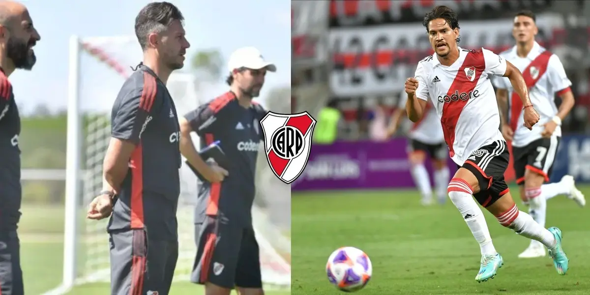 El DT de River se refirió al nivel del delantero colombiano que tuvo su primer partido como titular