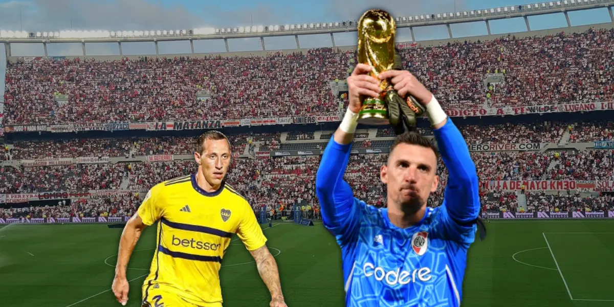 El jugador de Boca quiso cancherear al arquero campeón del mundo y de América...