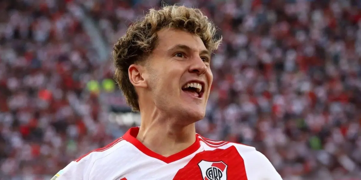 Facundo Colidio en la victoria de River Plate ante Nacional de Montevideo.