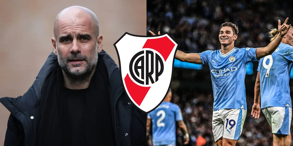 Guardiola y Julián Álvarez