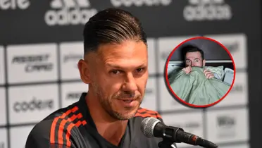 Martín Demichelis en conferencia de prensa.