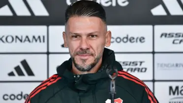 Martín Demichelis en conferencia de prensa.