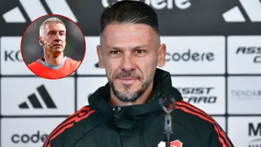 Martín Demichelis en conferencia de prensa.