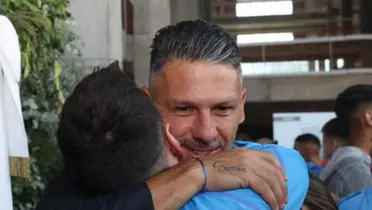 Martín Demichelis y Lionel Messi