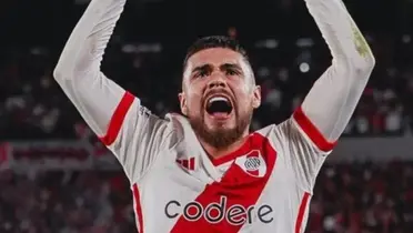 Paulo Díaz festejando en River